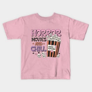 Horror Movies and Chill Retro Vibes Kids T-Shirt